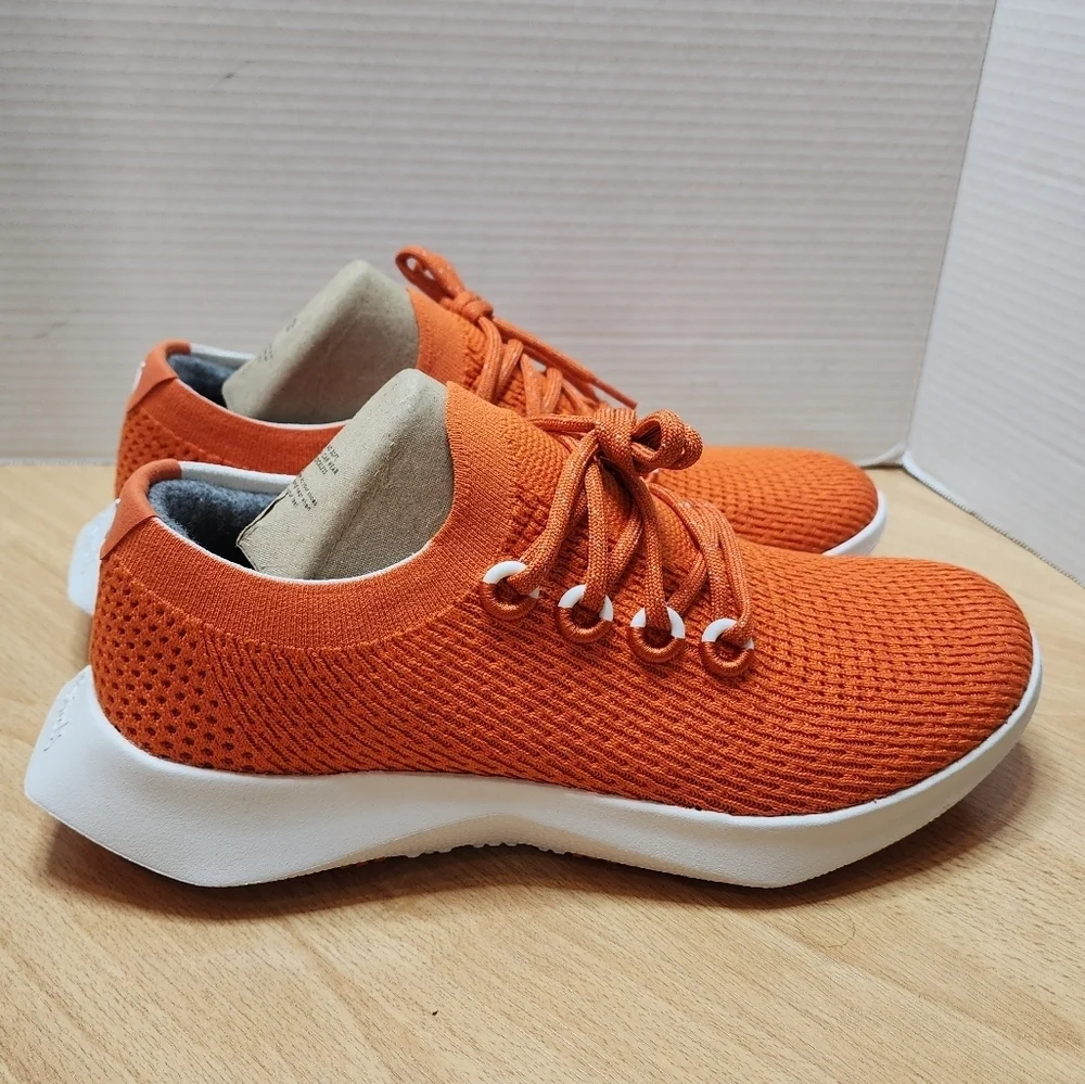 Allbirds TD2 Tree Dasher 2 Orange‎ Knit Active Shoes. Men's size 11.5. New.